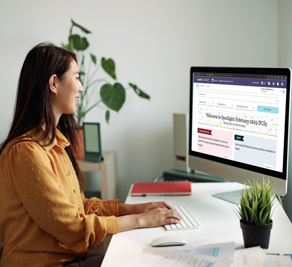 Side view of well dressed businesswoman working at small office